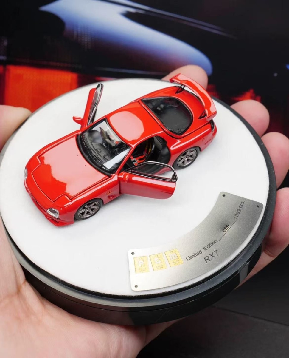 PGM 1:64 Mazda RX-7 FD3S Red Mazdaspeed A-Spec TE37 with Display