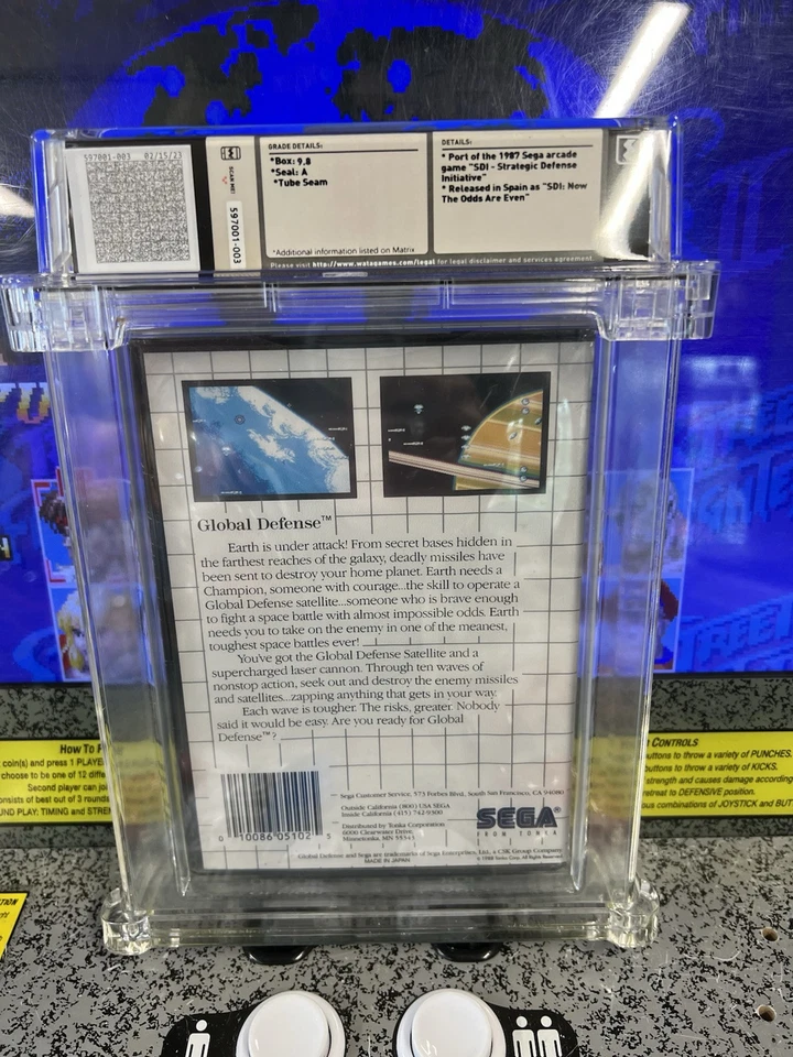 1987 Sega Master System Global Defense Clamshell Graded WATA 9.8 A Sealed NEW - Image 3 of 4