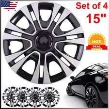 15 Set Of 4 Wheel Covers Snap On Hubcaps Full Hub Caps Fit R15 Tire Steel Rim 15 Set Of 4 Wheel Covers Snap On Hubcaps Full Hub Caps Fit R15 Tire Steel Rim