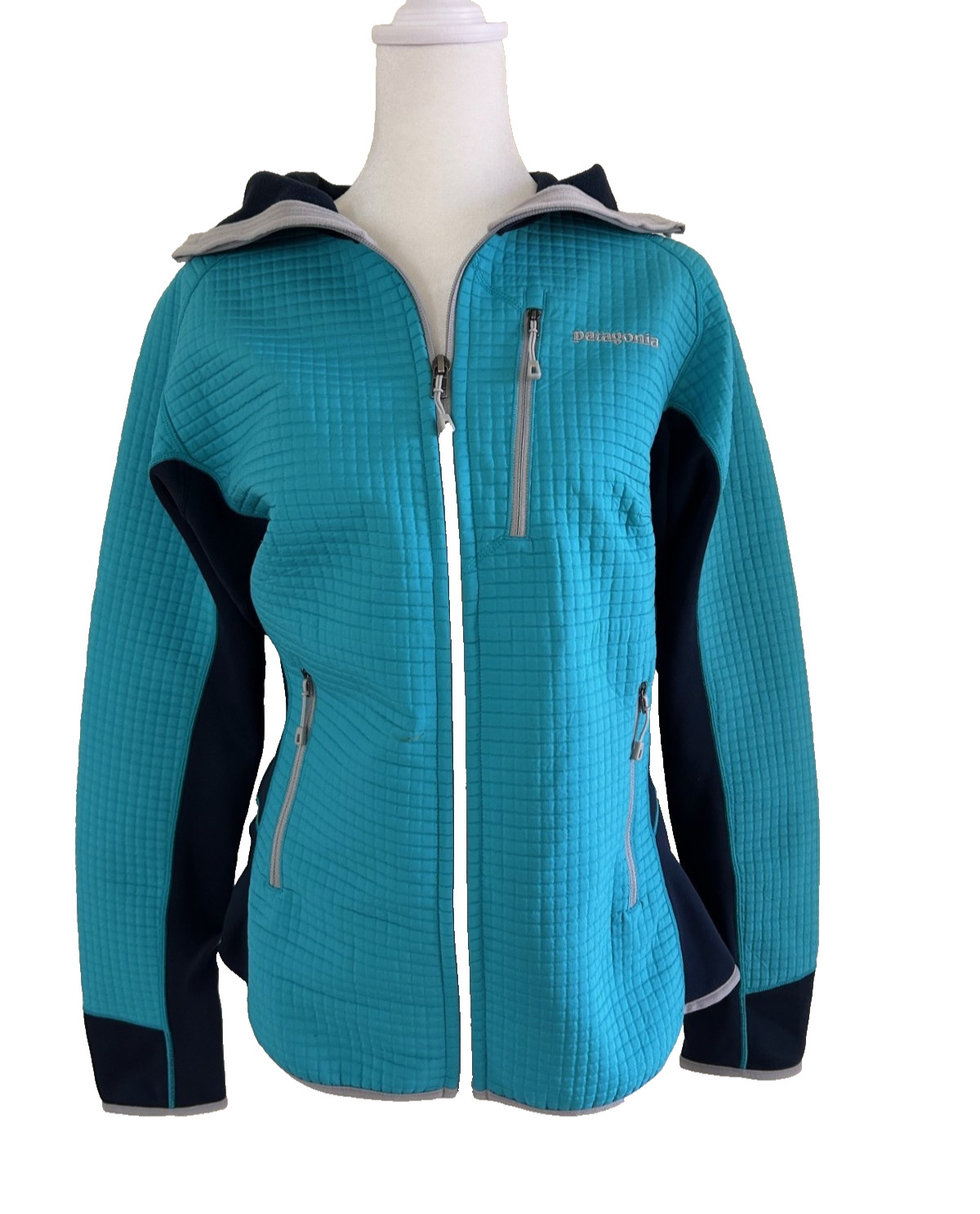 Patagonia Dual Aspect Hoody Full Zip Jacket Hood Blue SZM Performance Outdoors thumbnail 2