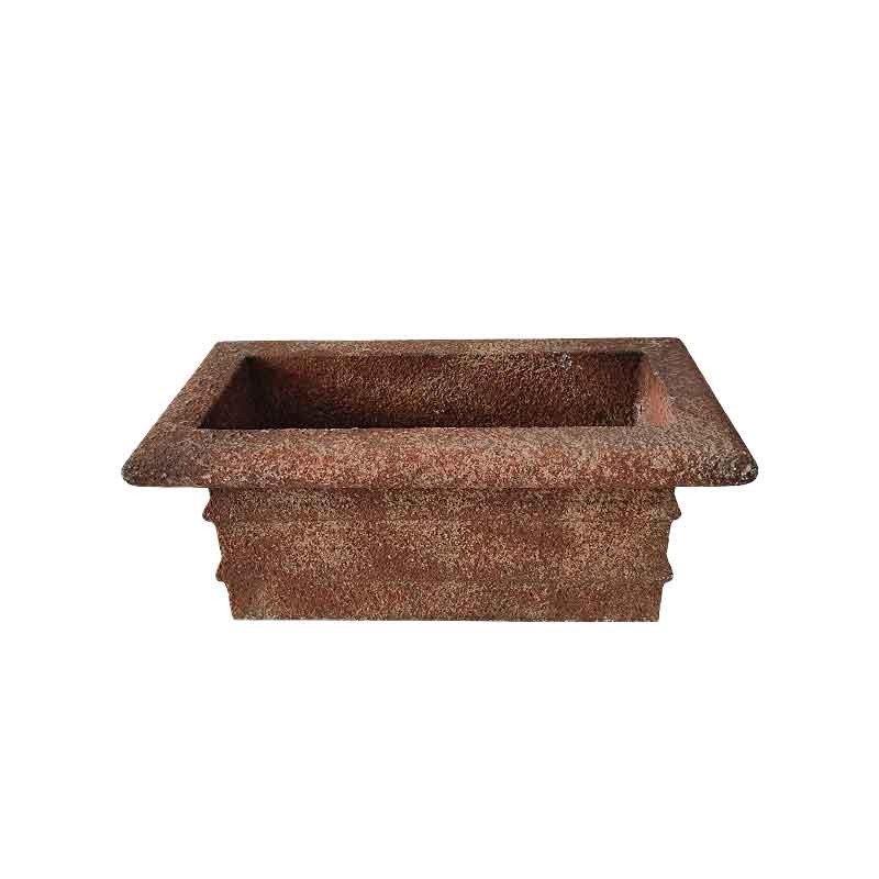 Jardinière rectangle 90x48x43cm pour brise-vue naturel contre le vis-à-vis