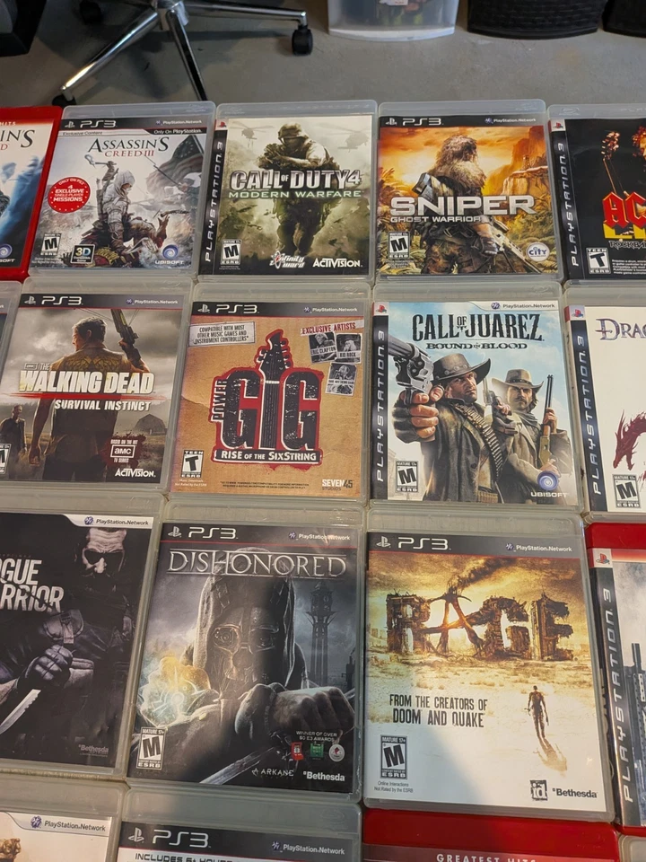 Лот из 29 видеоигр PS3 Action Shooter RPG Call Of Duty Resident Evil Batman - Изображение 3 из 4