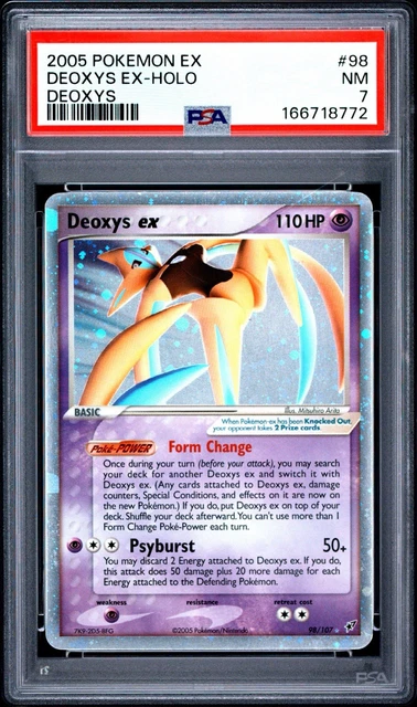 Pokemon Deoxys EX Holo Deoxys 98/107 PSA 7