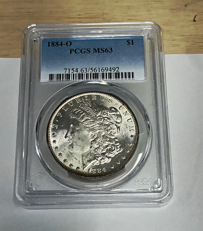 1884-O Morgan Silver Dollar $1 PCGS MS63 90% Silver New Orleans O Mint
