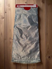Silver Glitter Snowflake Christmas Tree Skirt New 48 inch