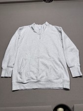 Athleta Girl Grey Quarter Zip Sweatshirt L