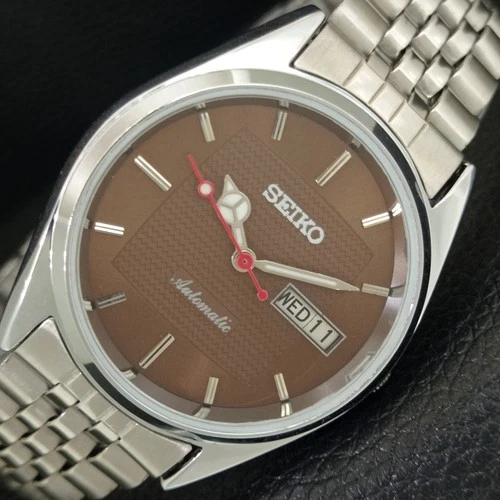 VINTAGE REFURBISHED SEIKO AUTOMATIC 6309A JAPAN MENS BROWN DIAL WATCH a443222-1