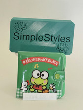 Sanrio Keroppi Green Vinyl Wallet Retro Bi-Fold Snap Closure Japan Original NEW