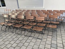 Biergartenstuhl Klappstuhl Gartenstuhl Gestell verzinkt Gastronomie Schwarz