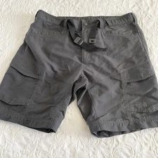 The North Face Men's Nylon Paramount Trail Convertible SHORTS ONLY Gray Large