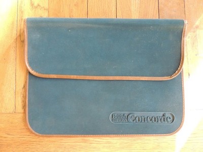 BA Concorde Suedette Dokumentenhalter A4 um 1976