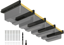 Overhead Garage Storage Rack 4-Bin, Heavy Duty Ceiling Racks W/ 400 LBS Load Cap