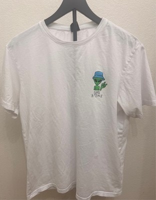 FSBN Alien I Come in Peace T-Shirt White Adult Unisex Large short sleeve