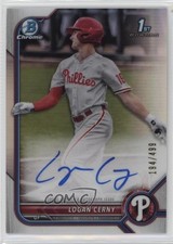 2022 Bowman Chrome Prospect Refractor 194/499 Logan Cerny #CPA-LC Auto 0s55