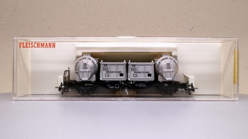 Fleischmann.5230.Behältertragwagen.BTms55.DB.HO.AC | Condition: Neu