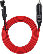 SAE to Car Male Cigarette Lighter Extension Cable - 12V-24V Heavy Duty Cord 15A