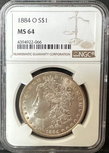 1884-O Morgan Dollar NGC Certified MS64