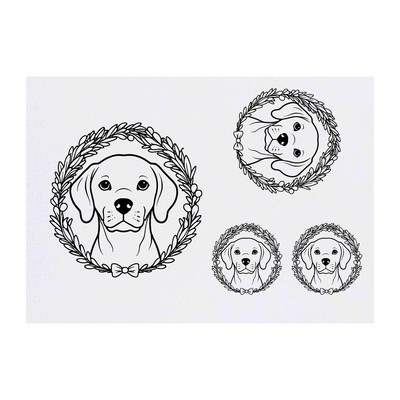 4 x ''Hundekranz'' Temporäre Tattoos / Transfers (TO00078256)