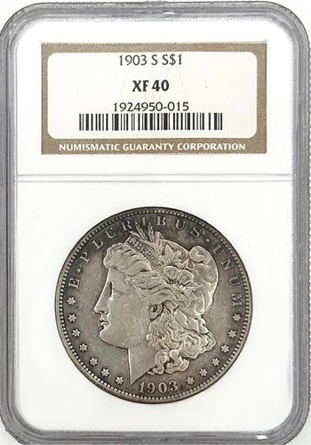 1903-S Morgan Silver Dollar $1 - Rare / Key Date - NGC Certified XF40