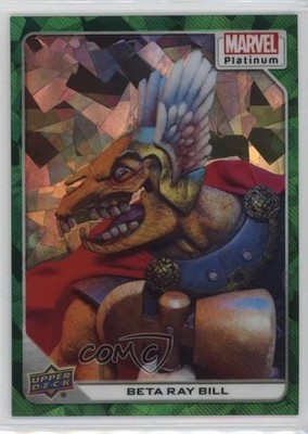 2023 Upper Deck Marvel Platinum Green Crackle 73/99 Beta Ray Bill #1 y1g