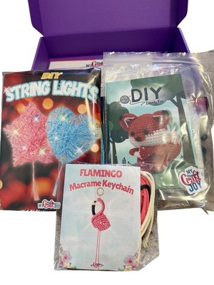 DIY Craft Kit Bundle My Craft Joy String Lights Fox Plush Flamingo Keychain Set