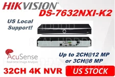 32CH 4K 8MP NVR DS-7632NXI-K2 No Hard Drive H.265 NO POE Port AcuSense