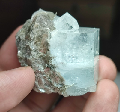  Aquamarine Crystal On Unique Multi Terminations-Shigar Valley, Pak.