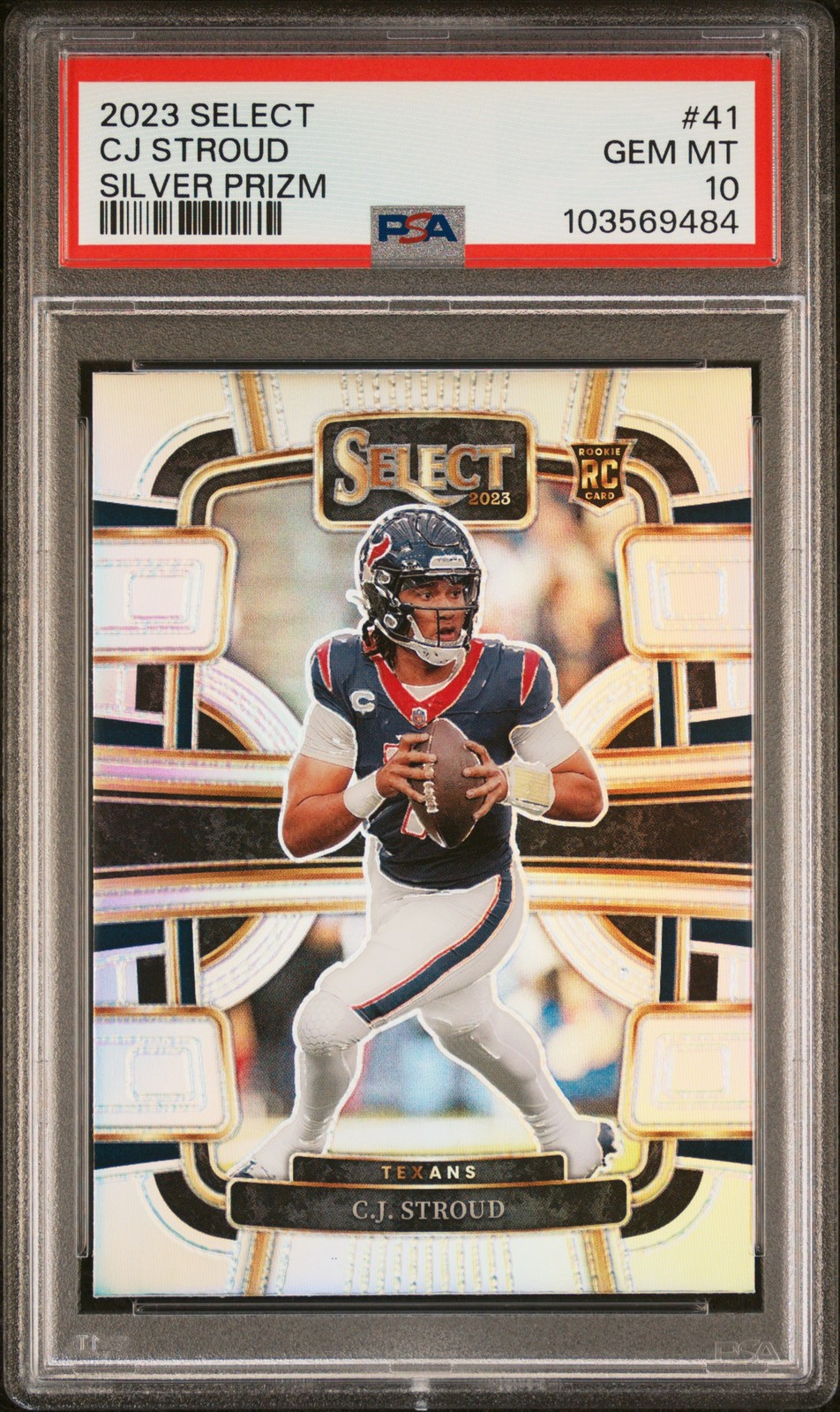 2023 Panini Select #41 Cj Stroud Silver Prizm PSA 10
