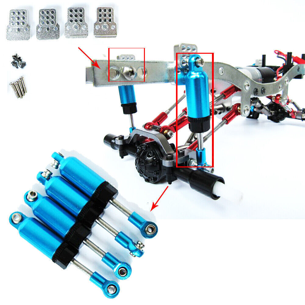 For WPL C14 C24 RC Car Truck Off-road Full Metal Shock Absorber w/ Extender Kits