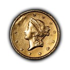 1852 G$1 Liberty Head Gold Dollar - Authentic Us Coin - Sku-G4996