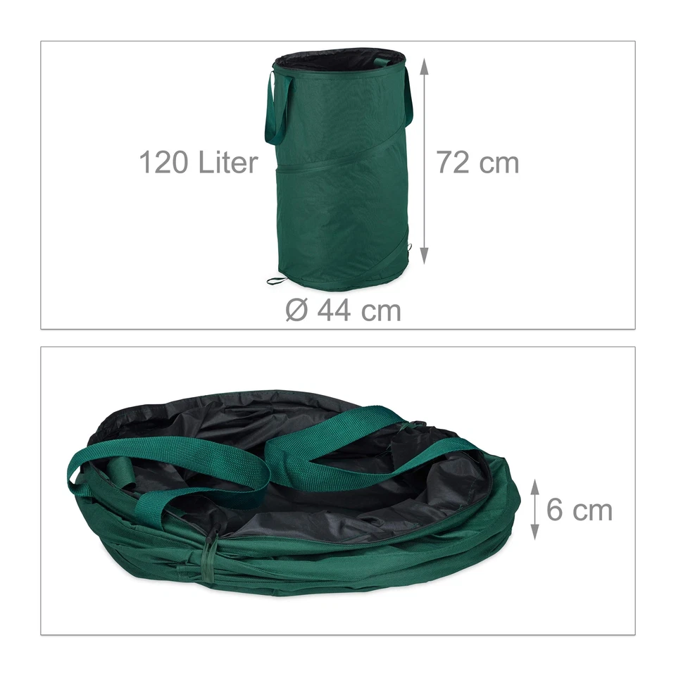 Laubsack selbstaufstellend 2er-Set Gartenabfallsack Pop-Up 120 L Gartensack s... - Bild 4 von 4