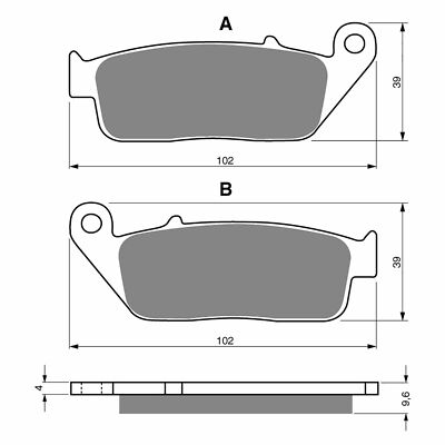 Goldfren Rear Brake Pads for Victory 1721 CROSS COUNTRY/ROADS 2010-2013