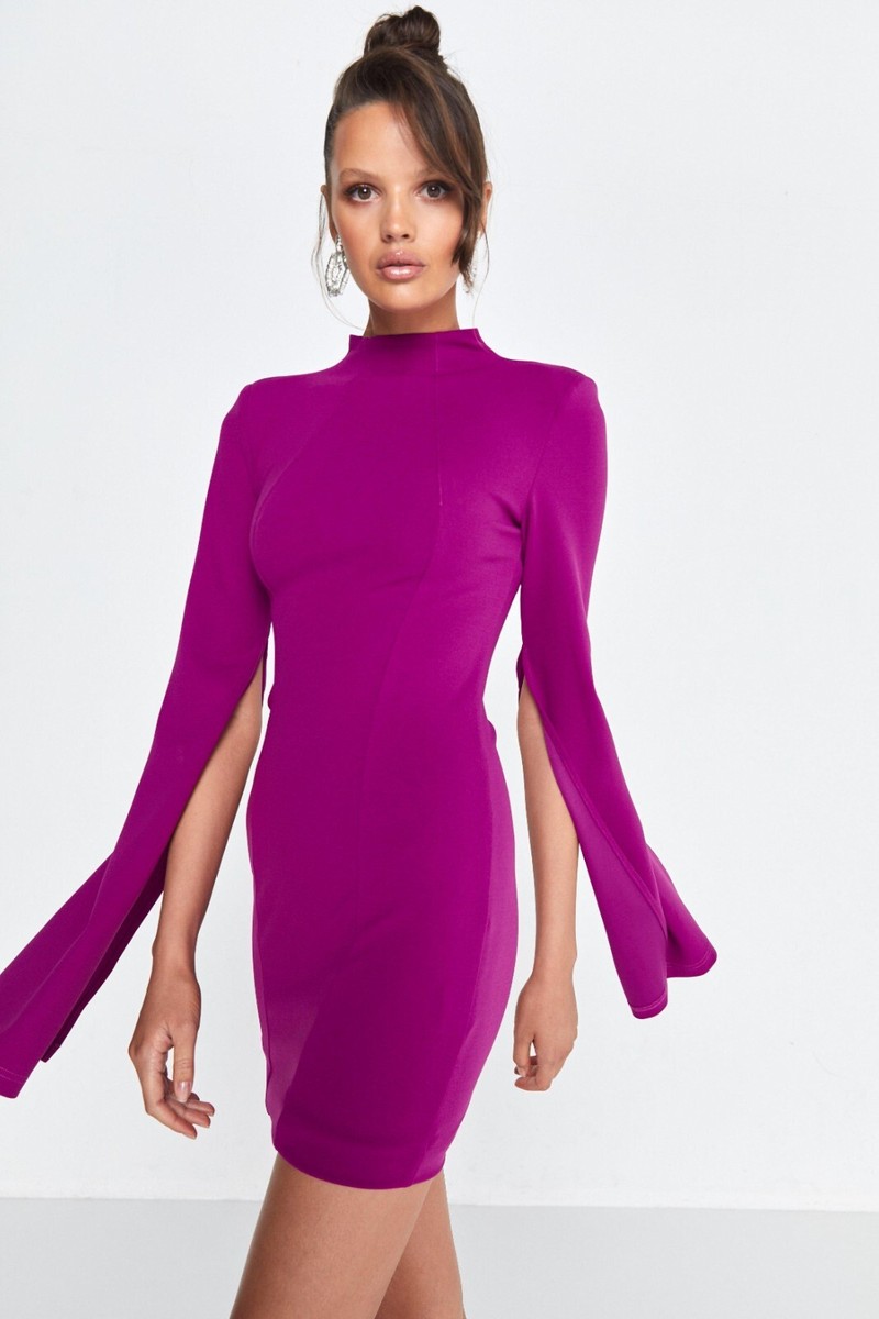 open lace back dress Mossman The Sense of Mystery Dress Long Sleeve Mini