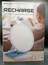 Merkury Innovations Recharge Light Therapy Lamp with Wireless Charger UV Free