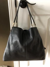 Coach Shoulder Bag Hobo Tote Black