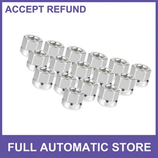 SIXTEEN Wheel Lug Nuts M12 x 1.5 Tire Lugnuts Silver Tone Custom for Honda Civic