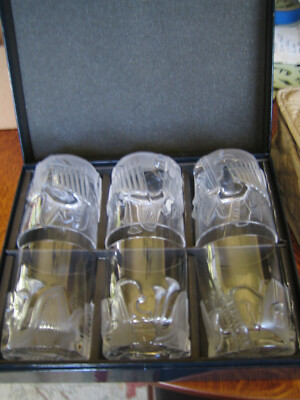 Crystal Whiskey Set/6  Royal de Champagne. Musical Instruments. NIB