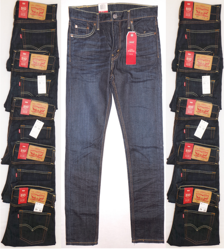 Levi's 510 Skinny Stretch Men's Jeans #055100579 Dark Blue Sizes 26,29,30,32,34  | eBay