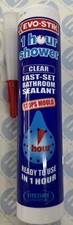 Evostik 1 Hour Shower Sealant Clear Fast Set Anti Mould Sealant 310ml *new*