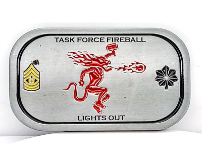 Task Force Fireball Lights Out Afghanistan 2020-2021 Challenge Coin