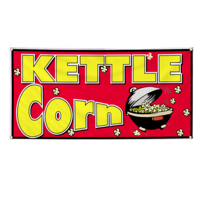 Vinyl Banner Multiple Sizes Kettle Corn Restaurant Cafe Bar C Food & Beverage