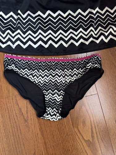 Missoni For Target White Black Pink Chevron Pajama Set Cami Tank Sz M - Picture 7 of 8