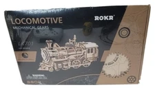 Locomotive Mechanical Gears Rokr LK701 3D Wooden Puzzle NEW SEALED