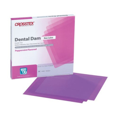 Crosstex 19500 Rubber Dam 6 x 6 Latexfrei Mint Lila 15 Blatt
