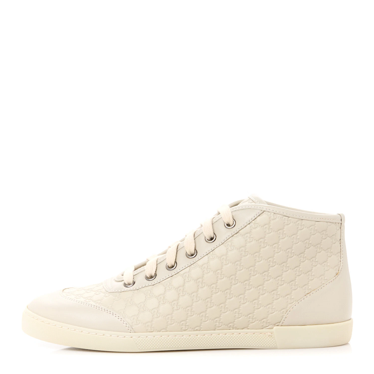 Baskets montantes GUCCI beige crème Microguccissima GG cuir monogramme 38,5