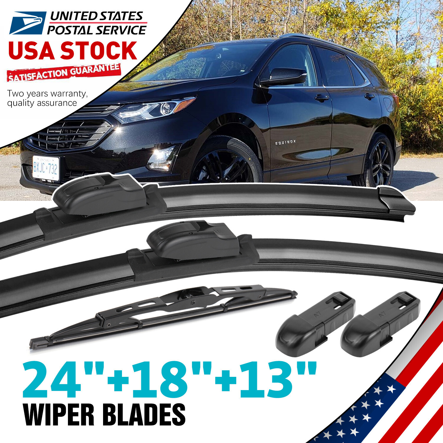 Chevrolet Equinox 2012-2023 Premium Windshield Wiper Blades Kit