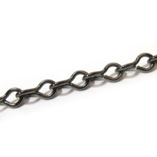 17 Gauge Jack Chain Dark Pewter Toned Steel 5.39Wx11.1Lmm 10'Hank