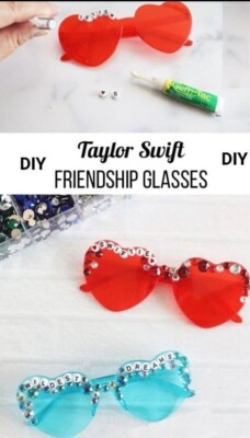 Taylor Swift Eras Tour Concert Heart Sun Glasses DIY KIT personalised customise