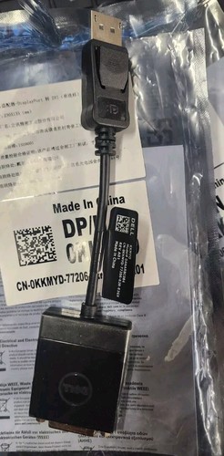 LOT of 13 Dell DP/N 0KKMYD DisplayPort to DVI Adapter, Black, New in Packaging - Picture 2 of 5
