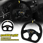 <!--F#f_0-->350mm 13'' Flat Steering Wheel Suede Leather Sport Racing Drifting Rally 6 Bolt<!--F/-->
